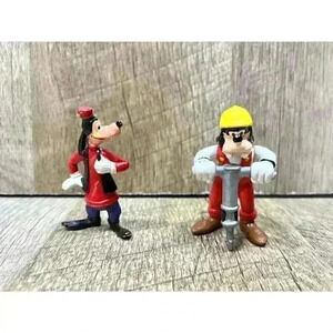 Vtg Marx Disney Fun Pals Goofy & Applause PVC Jack Hammer Construction Lot Of 2